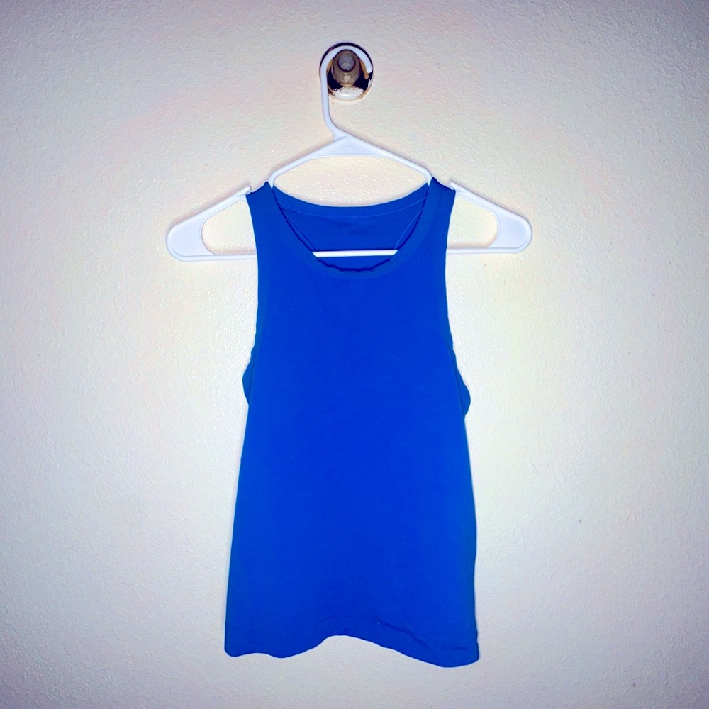 Lululemon Align Waist Length Racerback Tank, Size 6, Blue